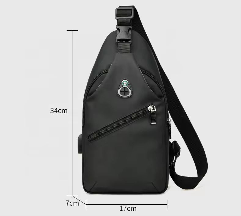 Sac bandoulière compact et élégant avec deux ports USB et une prise casque