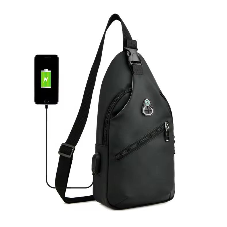 Sac bandoulière compact et élégant avec deux ports USB et une prise casque