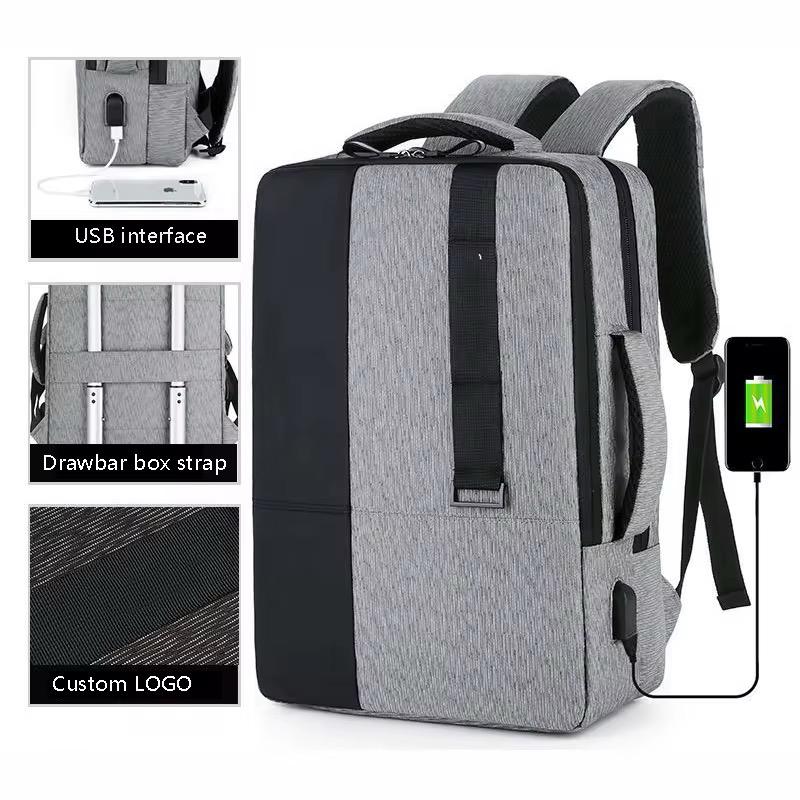 Sac à dos en tissu Oxford résistant à l'eau avec port USB – Pour l'école, les voyages, le travail et l'ordinateur, grande capacité et anti-vol