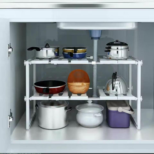 Étagère de rangement gain de place pour cuisine et salle de bain – Pratique et ajustable