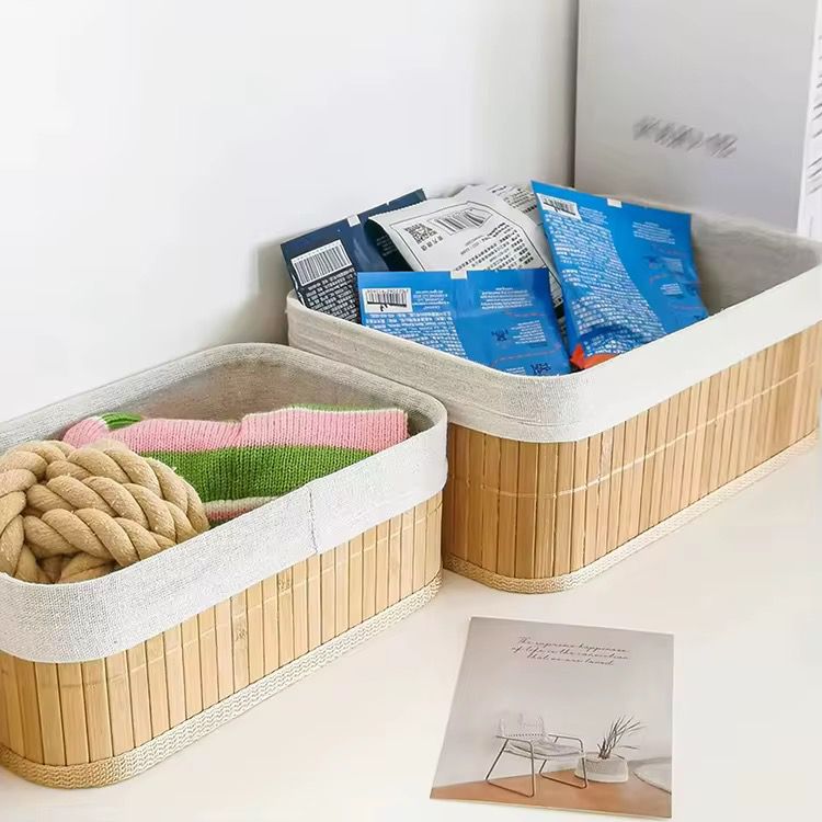 Ensemble de boîtes de rangement en bambou naturel – Élégance et organisation parfaite