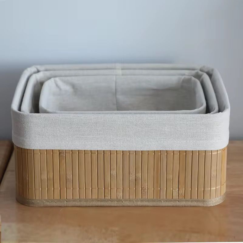 Ensemble de boîtes de rangement en bambou naturel – Élégance et organisation parfaite